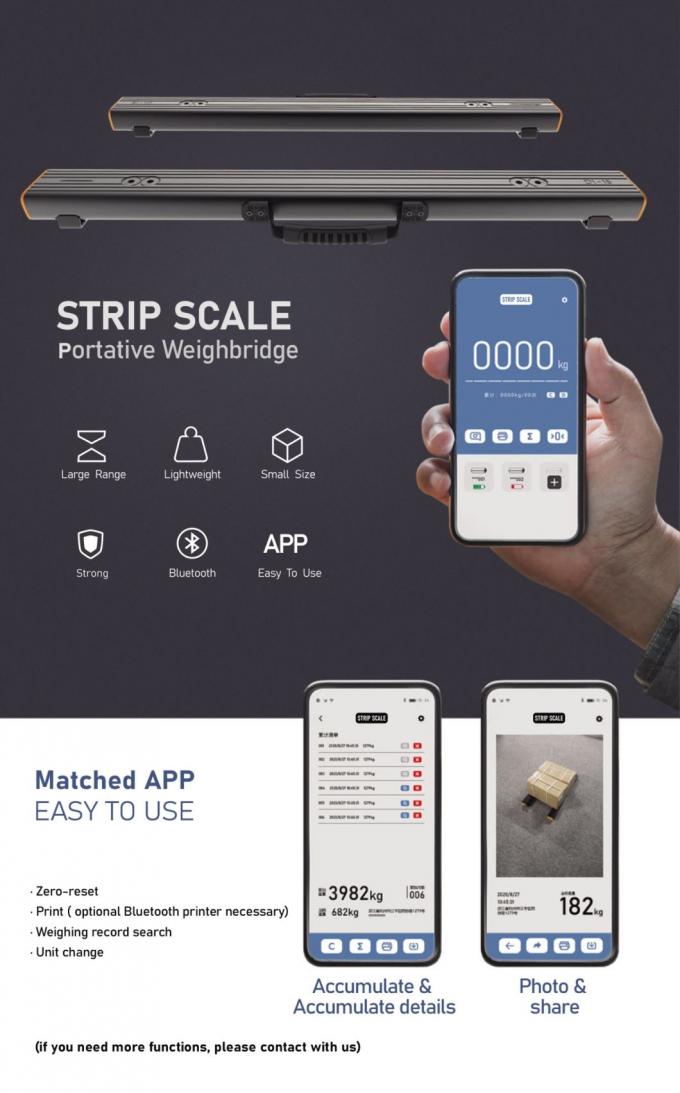 Elektronisch draagbare palletschaal 3000 kg laadvermogen Industriële weegschaal voor pallets 0