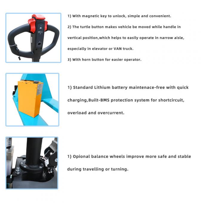 Mechanische elektrische pallet jack vorkheftruck 0