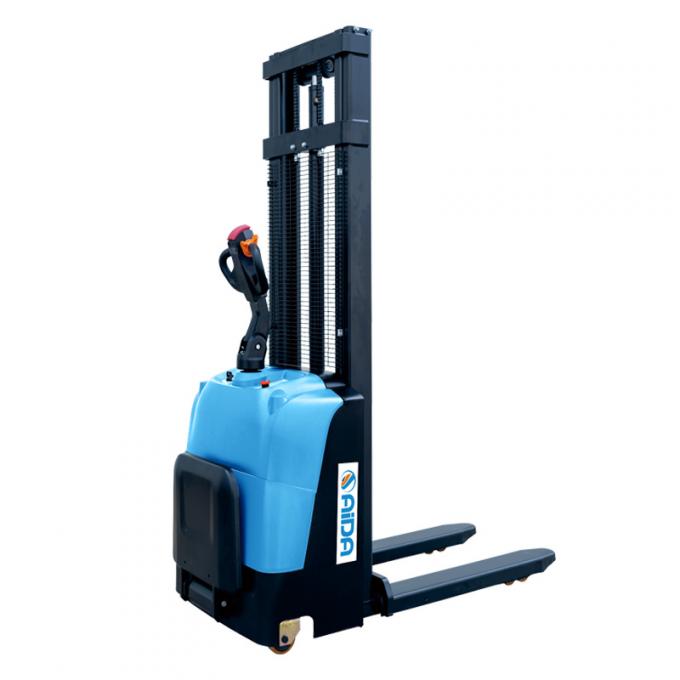 Voetgangers elektrische aandrijvende stapler, energiebesparende kleine elektrische pallet stapler magazijn pallet stapler 0