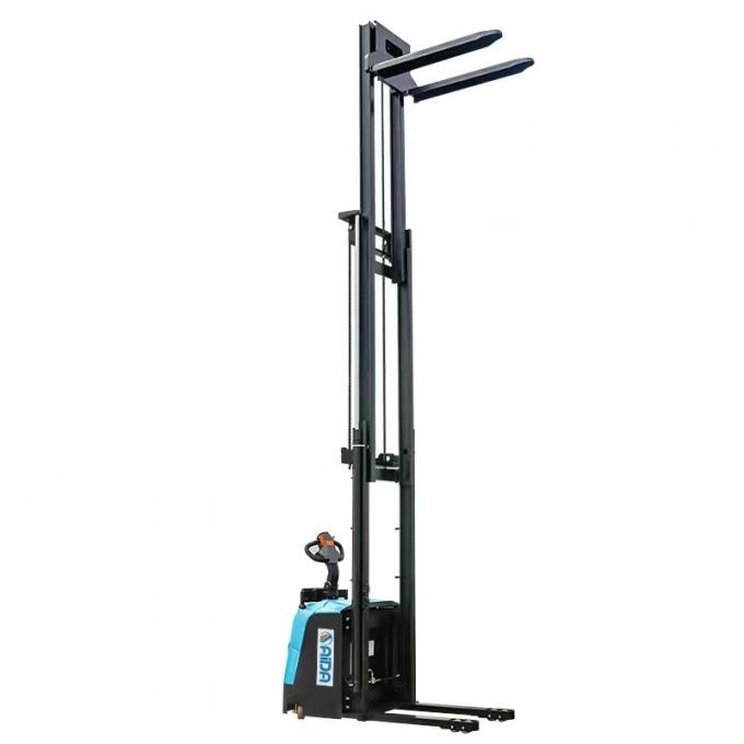 Aangedreven Walkie Stacker Palet Jack Truck 3000 lbs Capaciteit Stand op elektrische hydraulische vorkheftruck 0