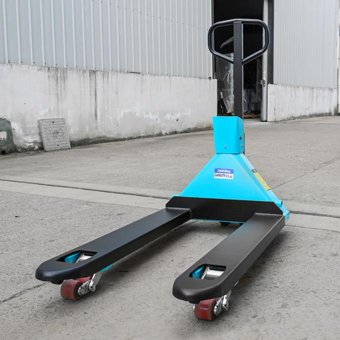 Handmatige pallettruck met printer en digitale palletschaal 0