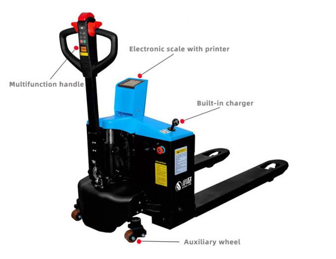 Digitale elektrische pallet jack vorklift 1,5 ton gelijkstroommotor met schaal 0