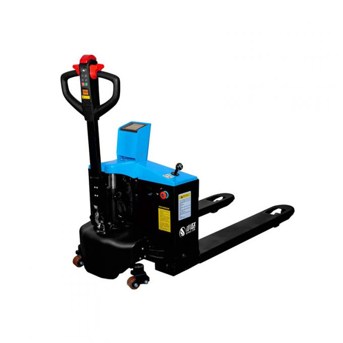CE-gecertificeerde hydraulische Li-ion pallettruck met weegschaal 750W aandrijvingsmotor 0