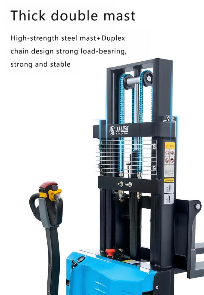 Voetganger Stand On Palet Stacker volledig elektrische pallet stacker bereik walkie stacker 2
