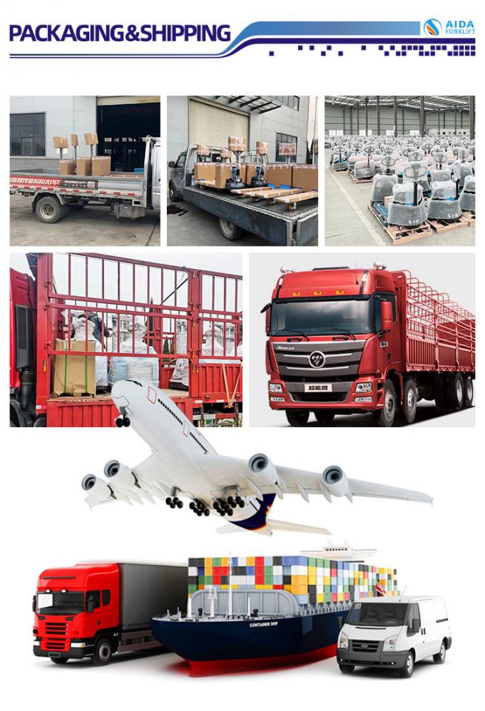 Pakhuis met semi-elektrische palletstacker 1.5t vorkhef met batterij 10