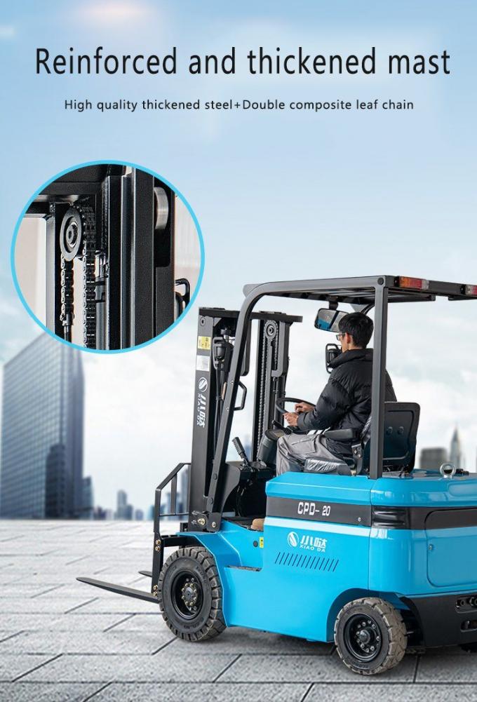 Hoog vermogen 2 ton batterij vorkheftrucks, elektrische lithium-ion batterij vorkheftrucks 1