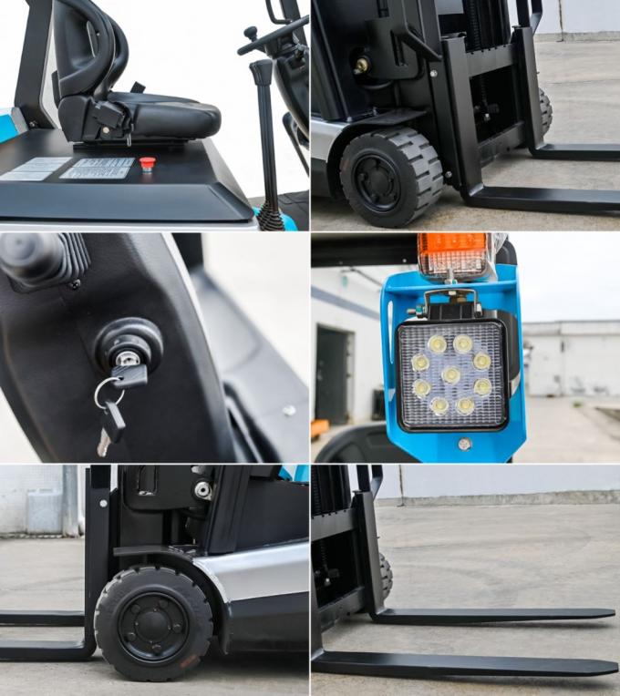 Lithium Ion Mini Elektrisch aangedreven vorklift 3000 mm Lift Hoogte zitten elektrische vorklift 1