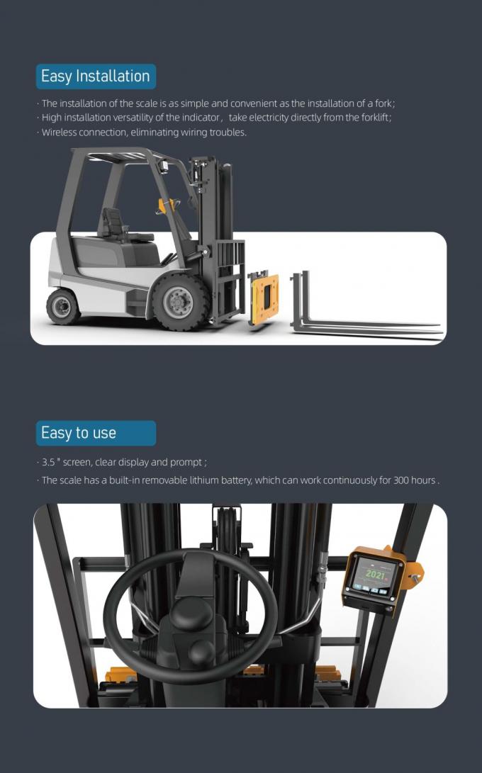 Gewicht Digitale vorkheftruckschaal 4500kg Automatisch LCD-display vorkheftrucklastgewichtsindicator 2