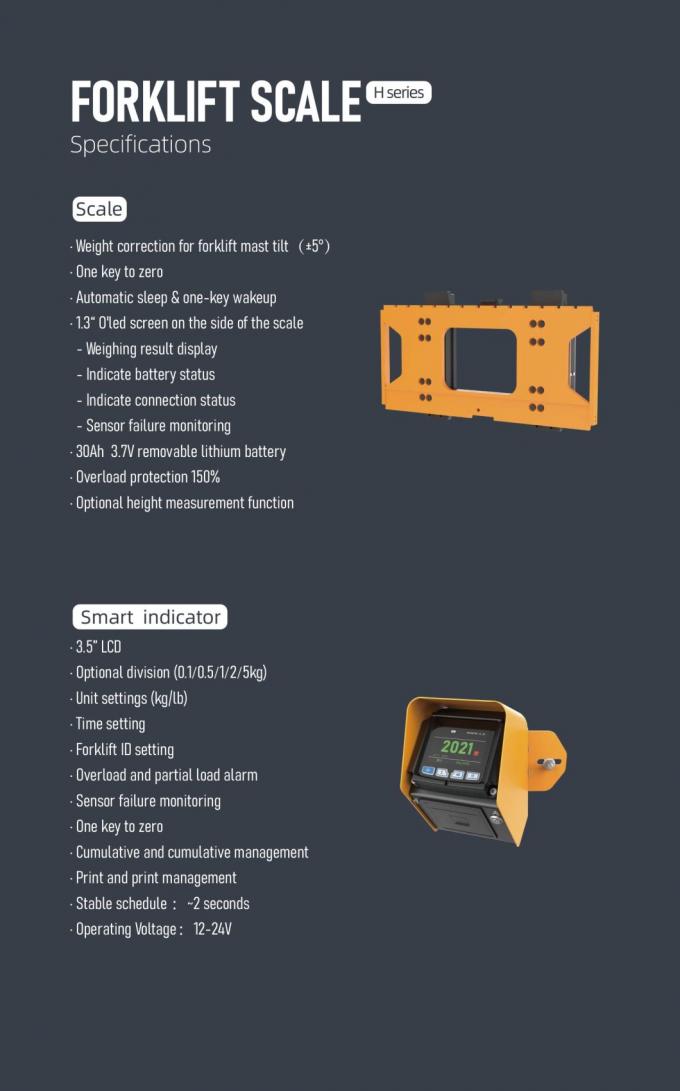 Gewicht Digitale vorkheftruckschaal 4500kg Automatisch LCD-display vorkheftrucklastgewichtsindicator 3